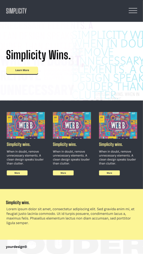 Simplicity Wins Mock-up