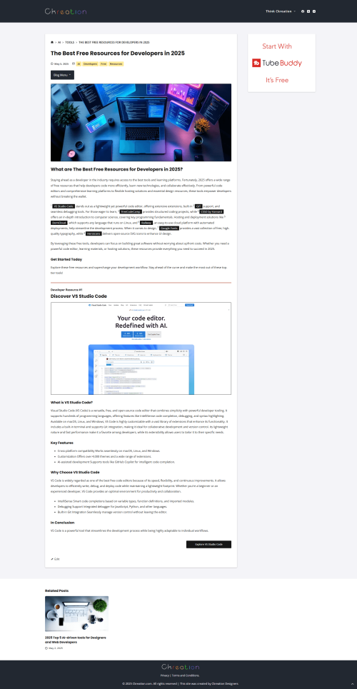 Think Ckreation Blog Page